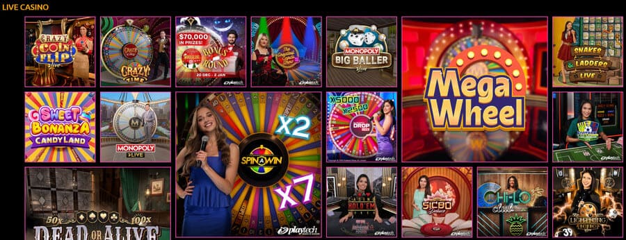 Live Dealer Section at Lucky Niki Casino