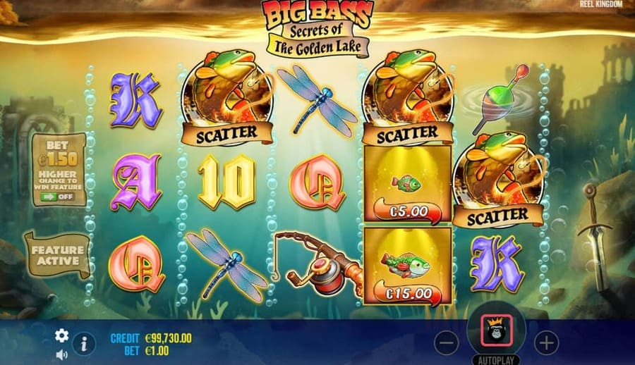 Slot Big Bass Secrets of the Golden Lake - Scatter Symbols