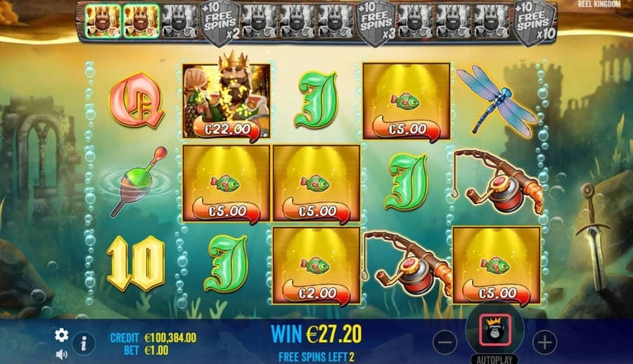 Slot Big Bass Secrets of the Golden Lake - Regular Free Spins Screenshot