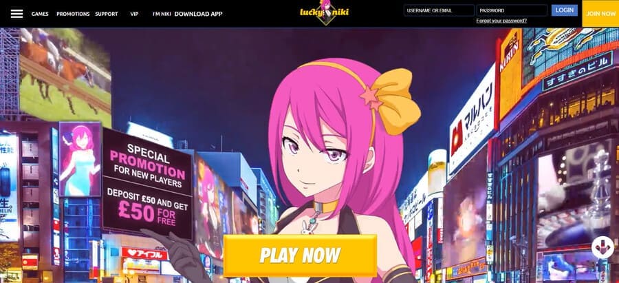 Lucky Niki Casino Lobby