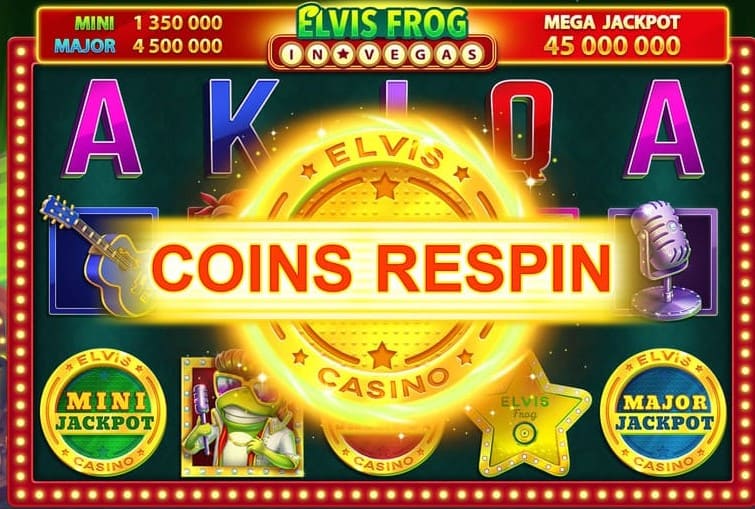 Elvis Frog in Vegas Slot - Coin Respin