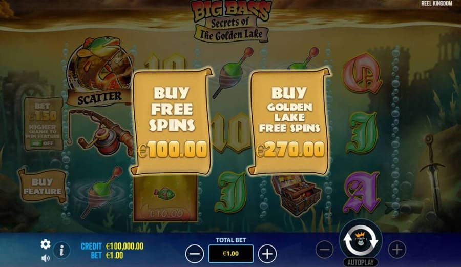Slot Big Bass Secrets of the Golden Lake - Buy Free Spins
