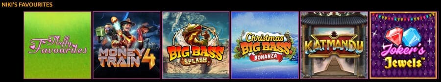 Slots Section at Lucky Niki Casino