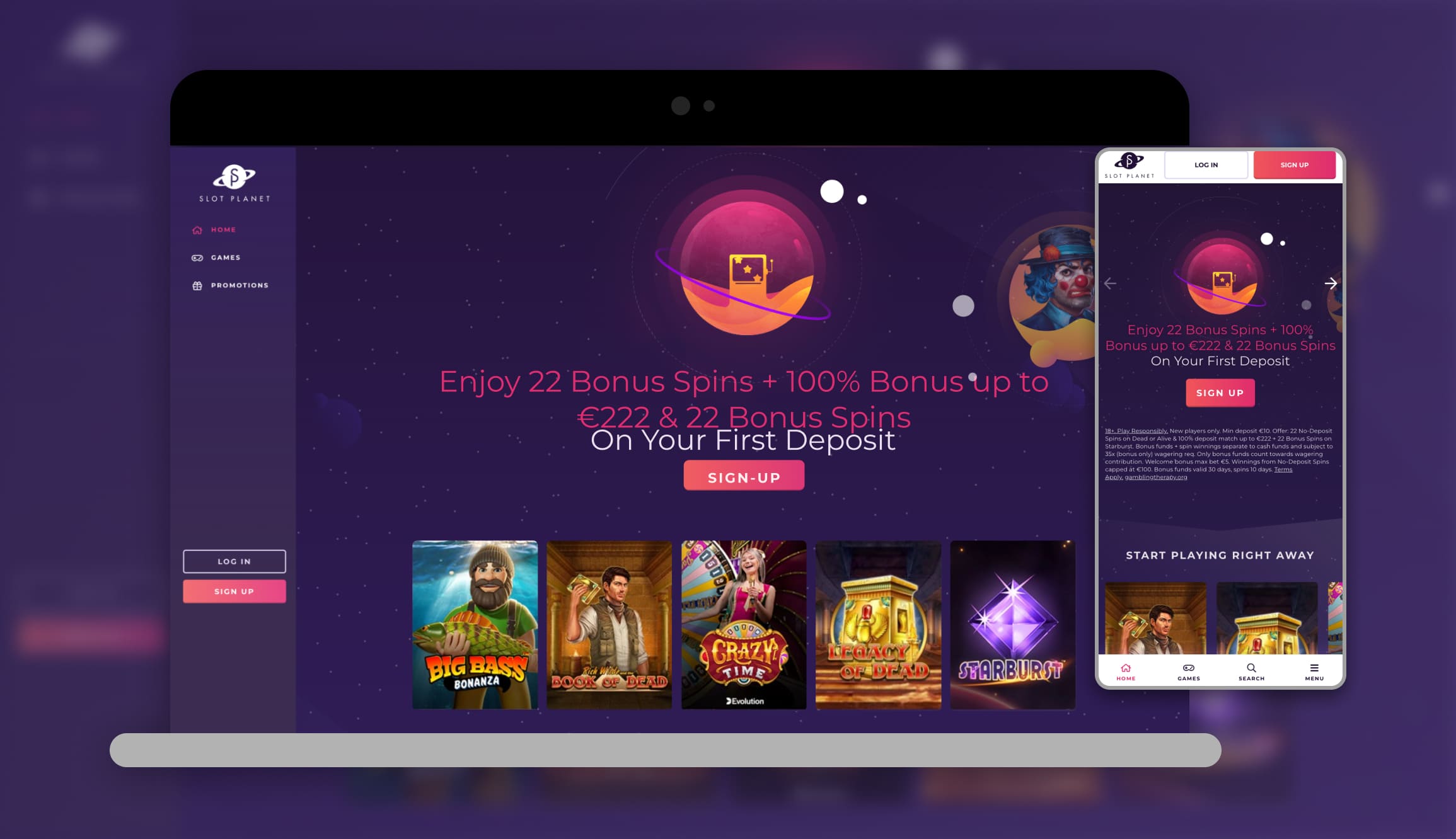 Banner Slot Planet Casino